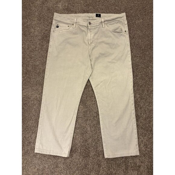 AG Adriano Goldschmied Men's Ivory Jeans 38 x 25 Shortened Hemmed (38x34) EUC - Picture 3 of 16